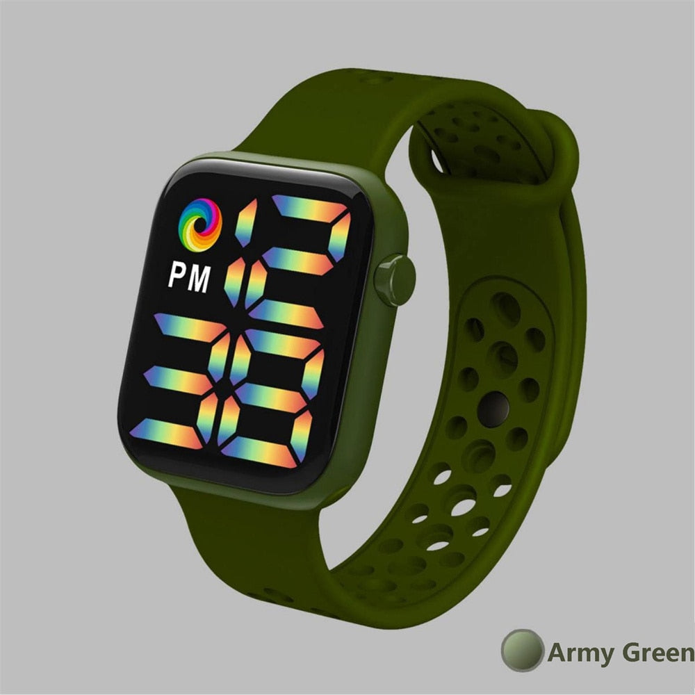 Reloj Digital electrónico con correa de silicona para hombre y Mujer, pulsera deportiva con pantalla LED. Ideal para regalar a tu novia o amiga. 💁‍♀️⌚️🎁🌟