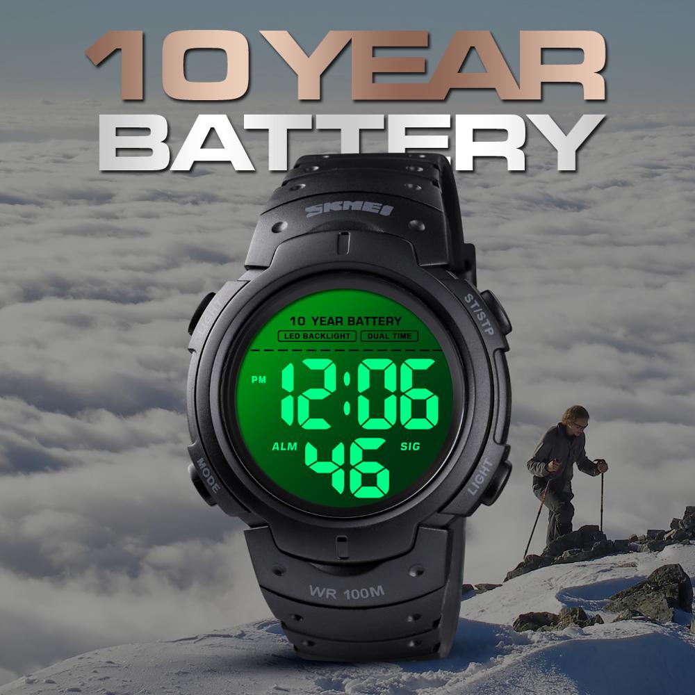 SKMEI Reloj digital resistente al agua 100M para hombres, con luz LED, cronógrafo y un diseño de moda. ¡Un reloj masculino perfecto! ⌚💦💡