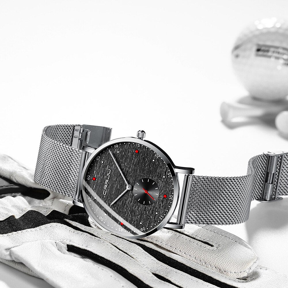 CRRJU - Reloj deportivo de cuarzo para hombre ⌚️⚽️💪💧. Cronógrafo de pulsera de lujo, a la moda y resistente al agua 💦🔥. ¡Nuevo en el mercado! 🆕🎉CON CAJA IdeAL reGALOS