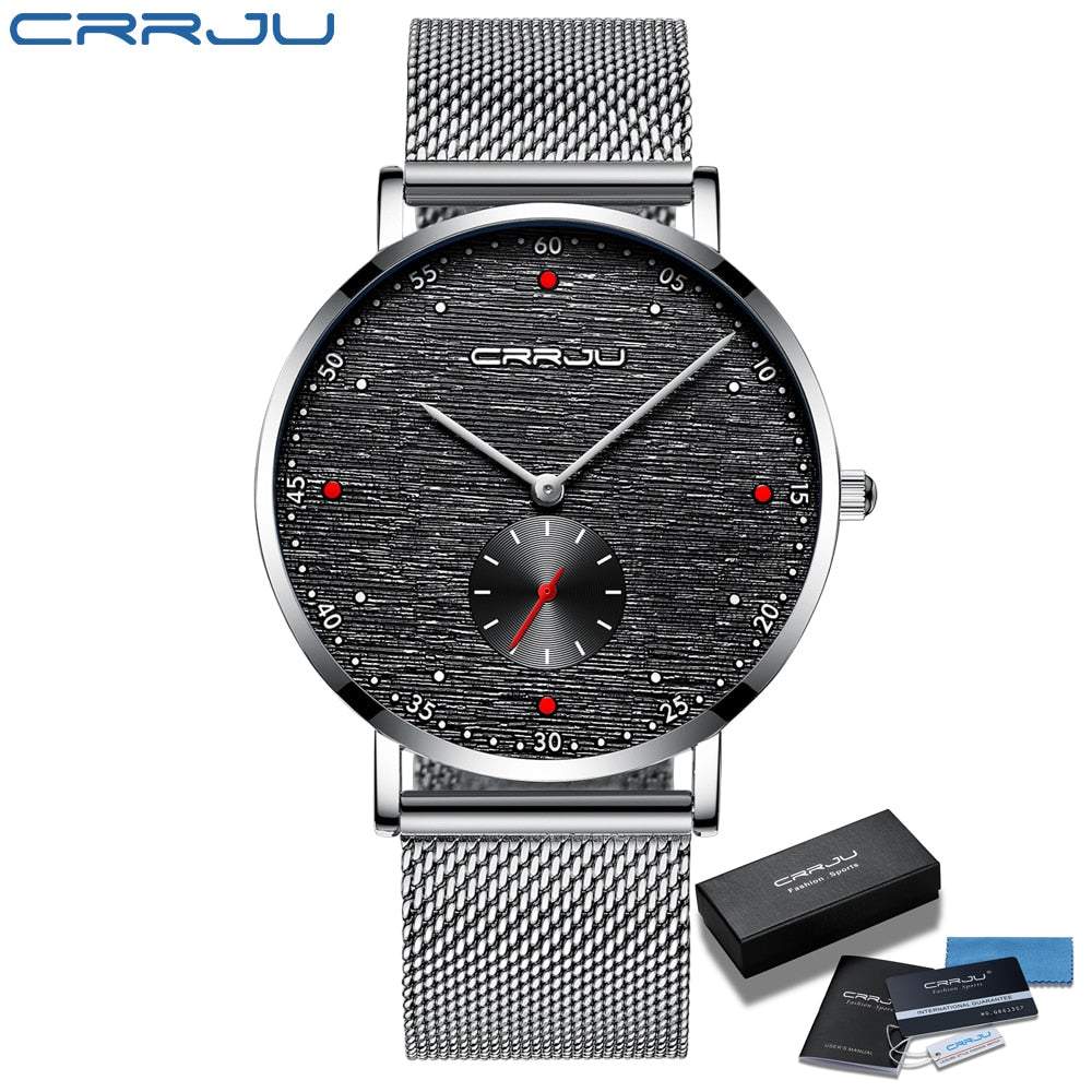 CRRJU - Reloj deportivo de cuarzo para hombre ⌚️⚽️💪💧. Cronógrafo de pulsera de lujo, a la moda y resistente al agua 💦🔥. ¡Nuevo en el mercado! 🆕🎉CON CAJA IdeAL reGALOS