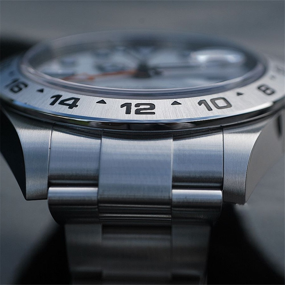 2023 PAGANI Design - Nuevo reloj mecánico automático para hombre GMT de 42mm, con cristal de zafiro, acero inoxidable resistente al agua. ¡Elegante y funcional! ⌚💦🕶️