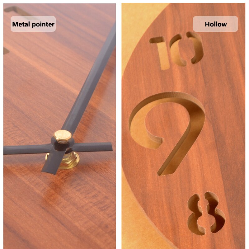 Wooden 3D Wall Clock  Colección ¡Descubre el encanto del "Reloj de Pared de Madera "!estilo nórdico y contemporáneo! ⏰🏠