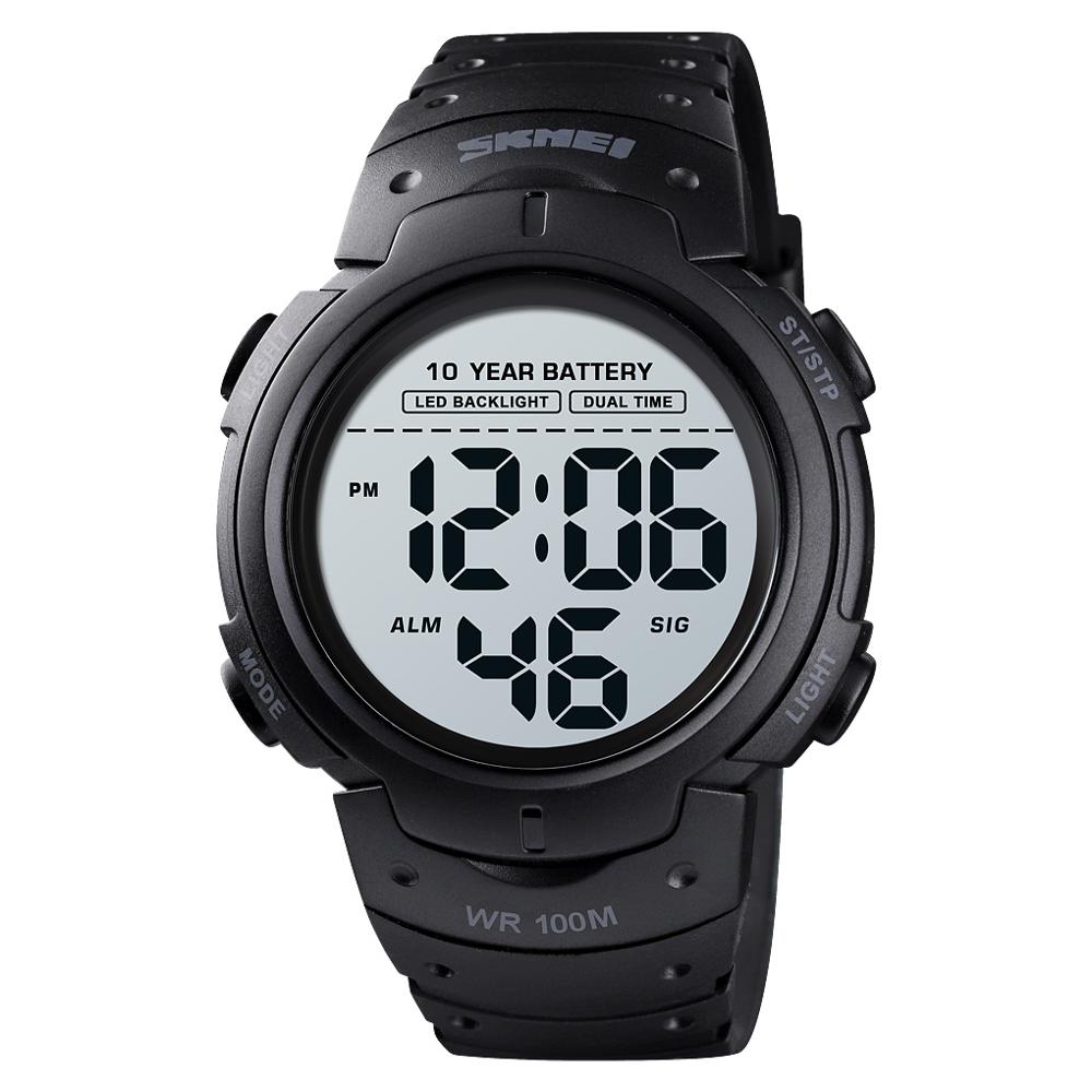 SKMEI Reloj digital resistente al agua 100M para hombres, con luz LED, cronógrafo y un diseño de moda. ¡Un reloj masculino perfecto! ⌚💦💡