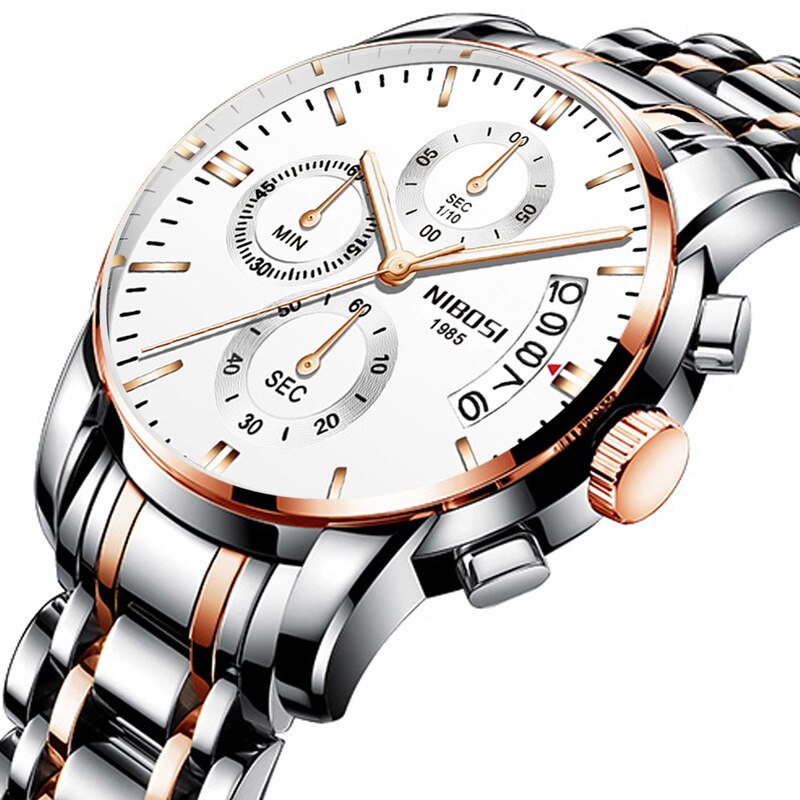 ⌚️💪 NIBOSI-reloj deportivo de cuarzo para hombre, cronógrafo de pulsera, resistente al agua, estilo militar, de lujo. 💧🏆 ¡Este reloj tiene todo lo que necesitas para destacar en cualquier ocasión! 💼🔥