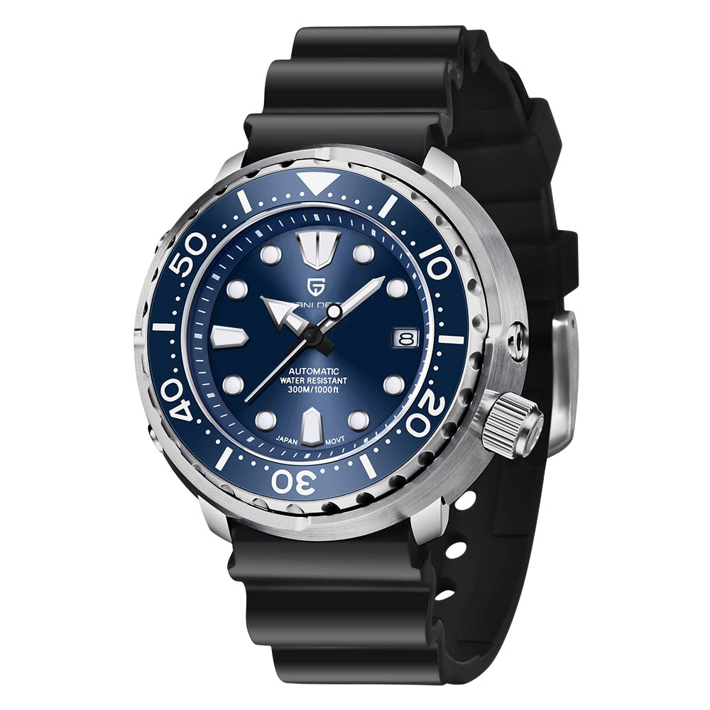 PAGANI DESIGN-reloj mecánico de lujo para hombre, cronógrafo automático de cristal de zafiro luminoso, resistente al agua, 300M, 45MM
