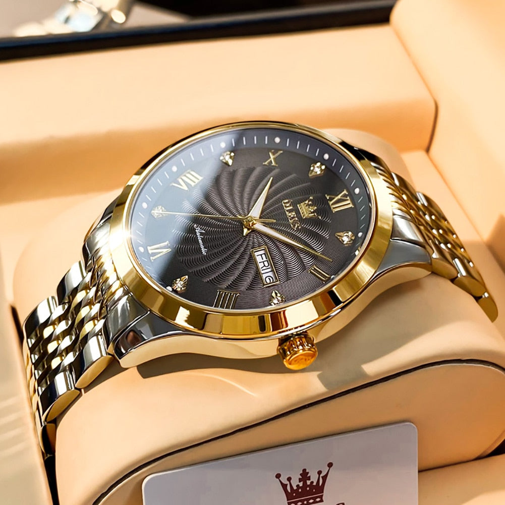 OLEVS Reloj de Acero Inoxidable para Hombre 💼