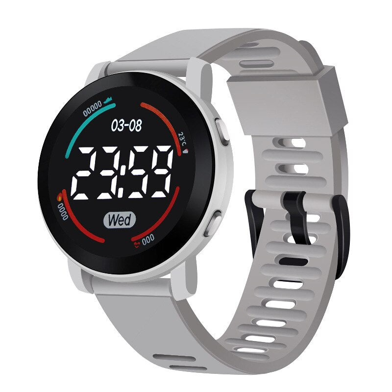 Relojes digitales LED para niños, reloj deportivo Luminoso a prueba de agua, correa de silicona, reloj de pulsera electrónico para niños