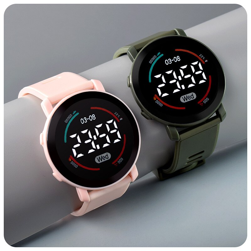 ⌚️🧒🏻🌈 ¡Reloj electrónico multifuncional para niños! 💦🏃‍♂️🚀 Pulsera deportiva resistente al agua y a prueba de caídas. Pantalla redonda Ultra clara, Digital LED. 🌊🏋️‍♂️📆 Ideal para aventuras y diversión. 👦👧✨