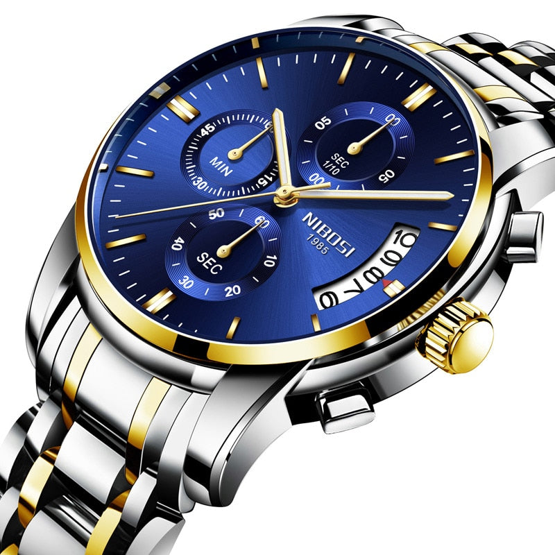 ⌚️💪 NIBOSI-reloj deportivo de cuarzo para hombre, cronógrafo de pulsera, resistente al agua, estilo militar, de lujo. 💧🏆 ¡Este reloj tiene todo lo que necesitas para destacar en cualquier ocasión! 💼🔥