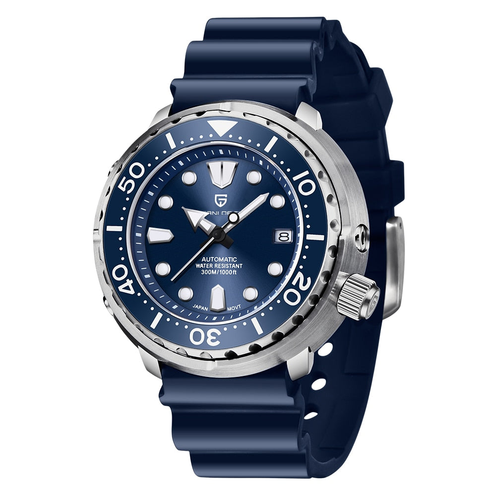 PAGANI DESIGN-reloj mecánico de lujo para hombre, cronógrafo automático de cristal de zafiro luminoso, resistente al agua, 300M, 45MM