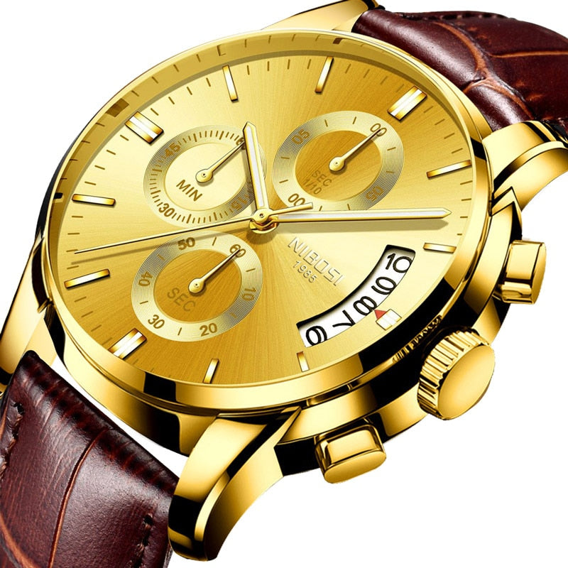⌚️💪 NIBOSI-reloj deportivo de cuarzo para hombre, cronógrafo de pulsera, resistente al agua, estilo militar, de lujo. 💧🏆 ¡Este reloj tiene todo lo que necesitas para destacar en cualquier ocasión! 💼🔥