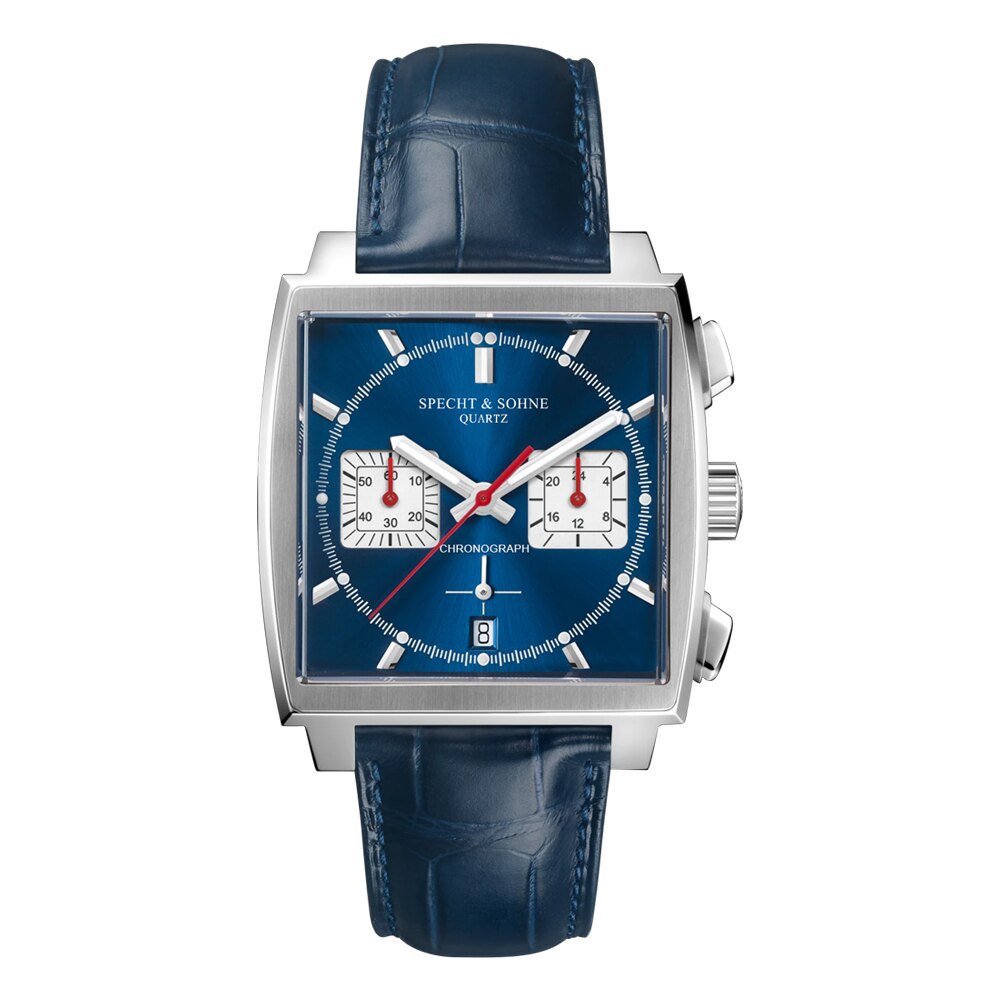 2023 Specht & Sohne Reloj de Lujo para Hombre, Cuarzo Azul, Cronógrafo VK63 Japonés, Resistente al Agua, Pulsera de Acero Inoxidable. ¡Elegancia y Precisión en tu muñeca! ⌚💎🌊