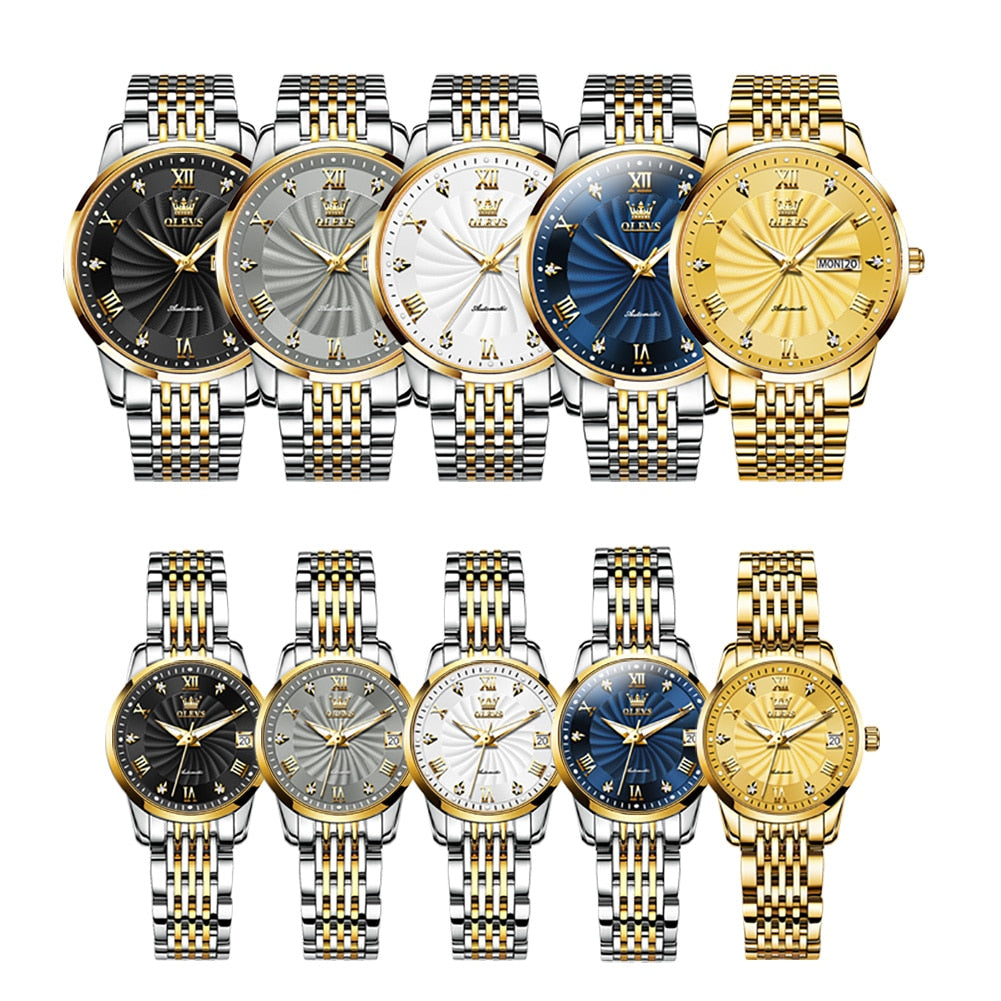 OLEVS Reloj de Acero Inoxidable para Hombre 💼