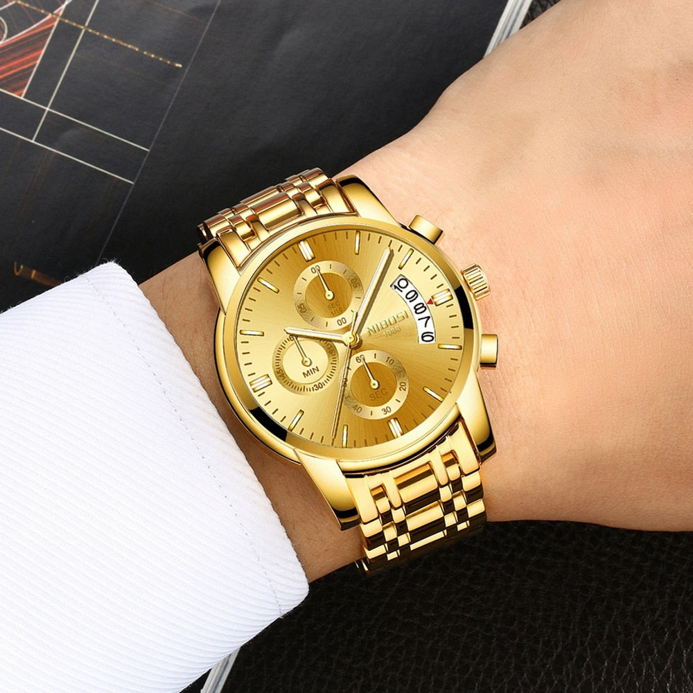 ⌚️💪 NIBOSI-reloj deportivo de cuarzo para hombre, cronógrafo de pulsera, resistente al agua, estilo militar, de lujo. 💧🏆 ¡Este reloj tiene todo lo que necesitas para destacar en cualquier ocasión! 💼🔥