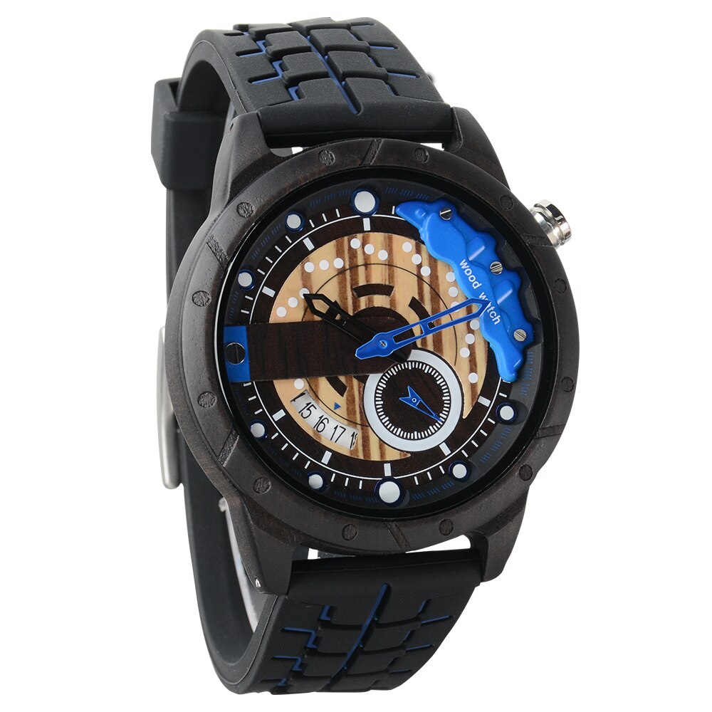 Wood Watch¡Presentamos el "Wood Watch Concept Dial"! Un reloj de madera para hombres con un concepto único de esfera inspirada en la bandera nacional y el aro de una rueda.  ¡Un reloj de madera que combina estilo y funcionalidad! ⌚🚴‍♂️