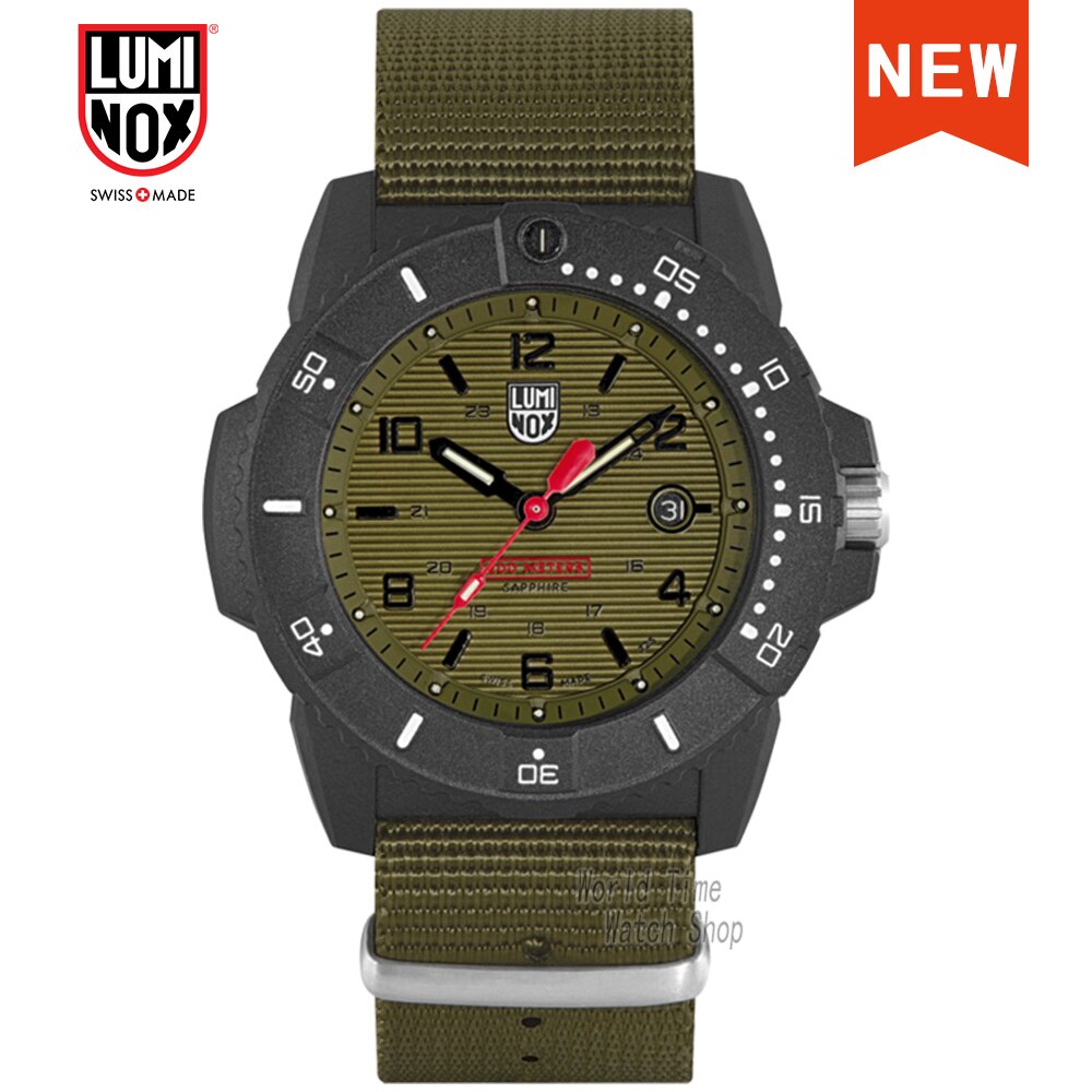 Luminox-reloj analógico de cuarzo para hombre, accesorio Masculino de pulsera resistente al agua con fecha, complemento deportivo de marca de lujo con diseño militar, fabricado en Suiza