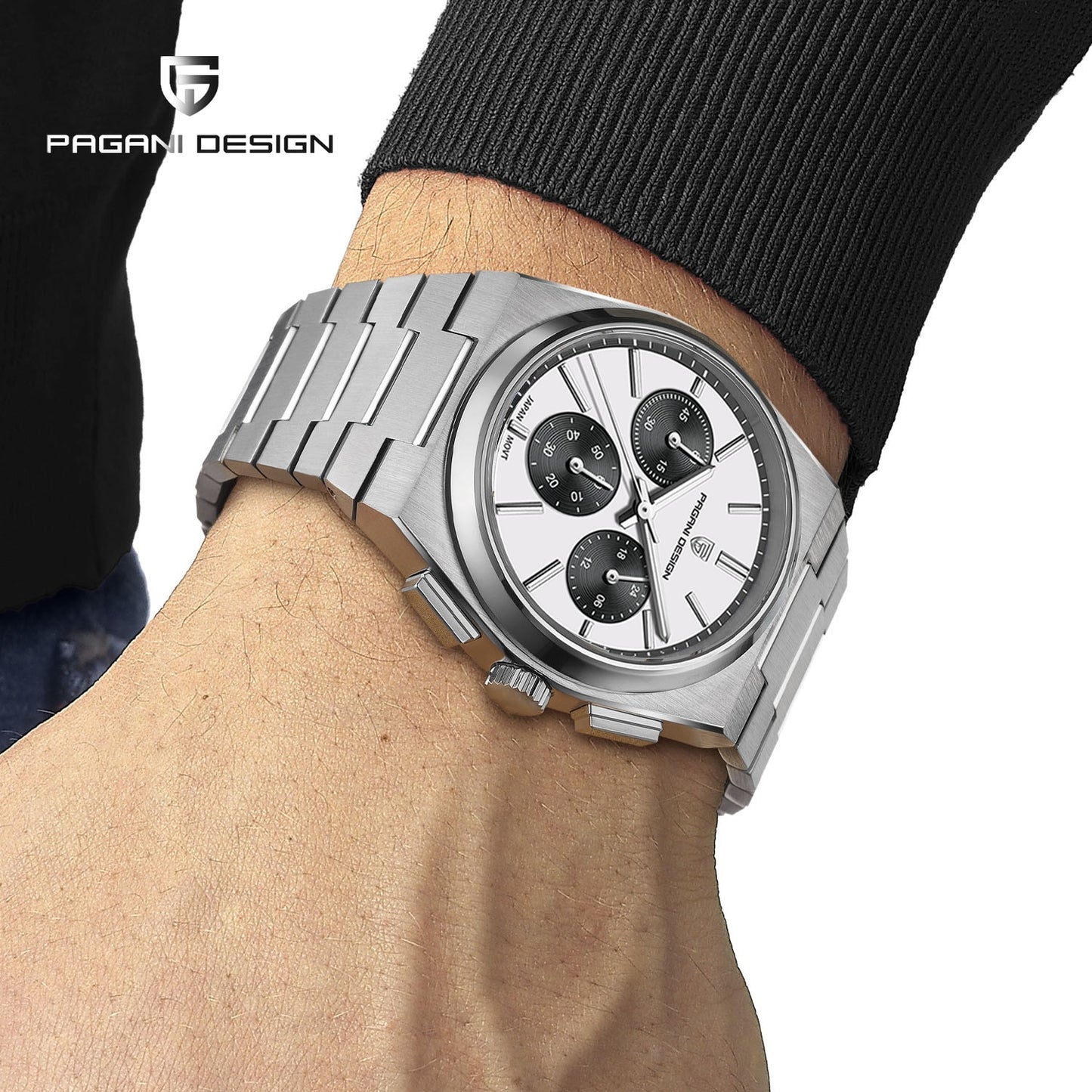 Reloj PAGANI DESIGN de acero inoxidable para hombre. Nuevo accesorio resistente al agua con movimiento de cuarzo y zafiro. Diseño deportivo clásico con estilo