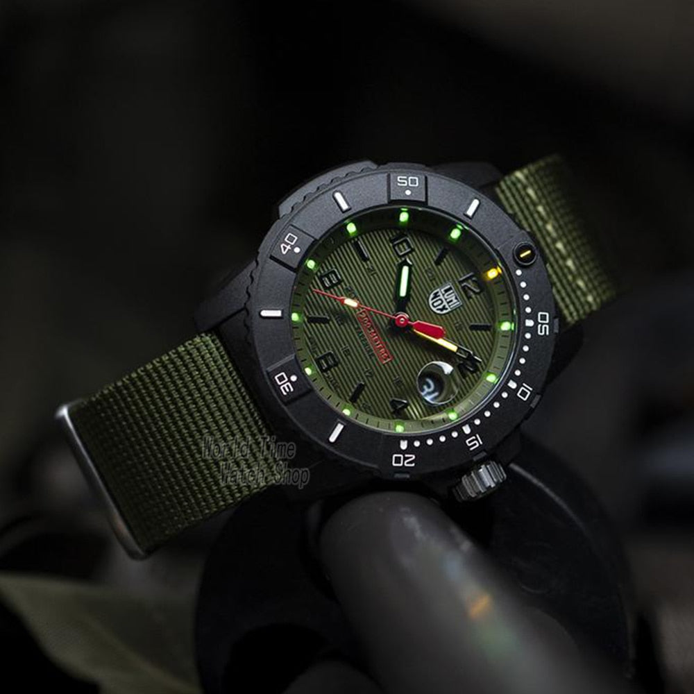 Luminox-reloj analógico de cuarzo para hombre, accesorio Masculino de pulsera resistente al agua con fecha, complemento deportivo de marca de lujo con diseño militar, fabricado en Suiza
