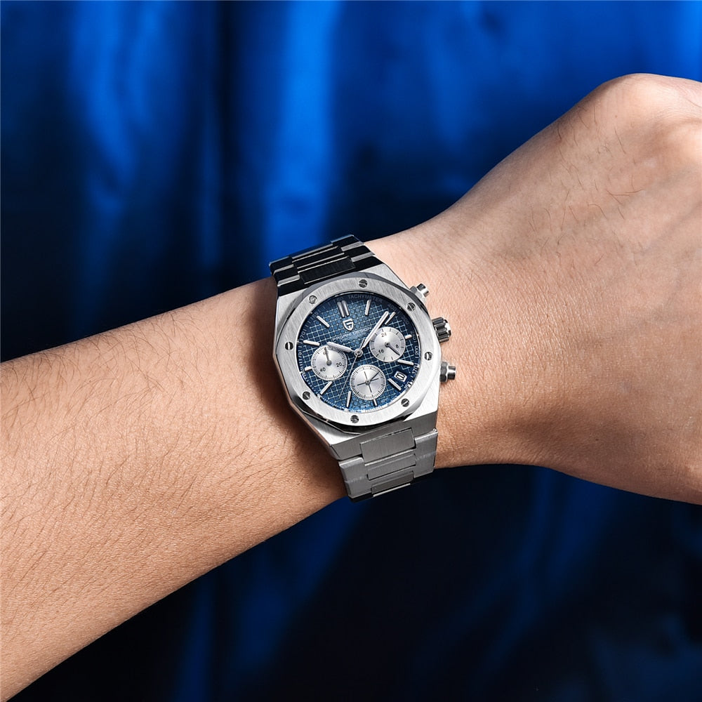 2023 PAGANI Design - Reloj de cuarzo deportivo para Hombre, cronógrafo de acero inoxidable con cristal de zafiro resistente al agua hasta 200 metros. ¡Nuevo y elegante! 💪⌚💦