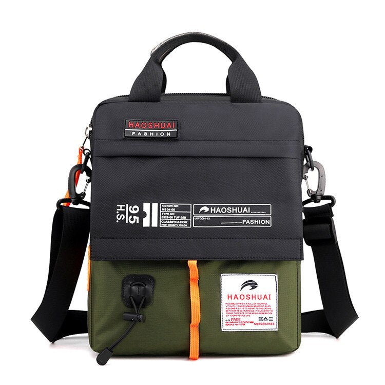 Bolso de hombro de nailon para hombre, bandolera de alta calidad, ligero, para negocios.