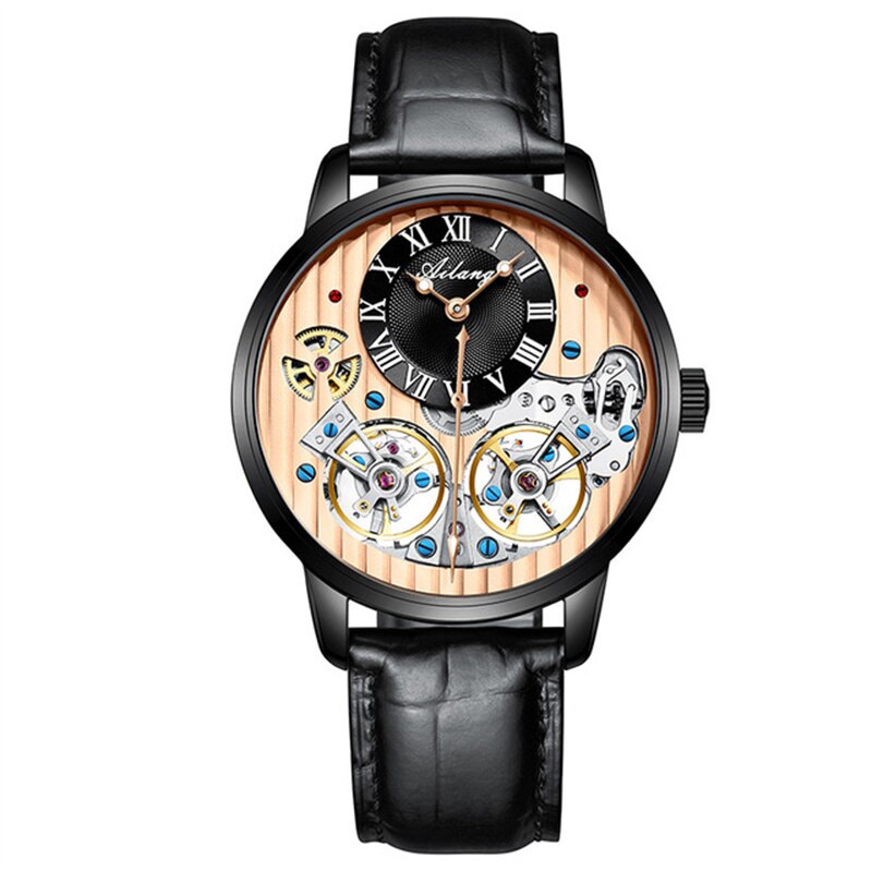 AILANG de calidad AAA con Doble Tourbillon! 💎 Este impresionante reloj suizo de alta gama te ofrece una experiencia única en precisión y estilo. Este reloj es la combinación perfecta de artesanía y lujo. ¡Lleva tu estilo al siguiente nivel con AILANG! 💼🎩