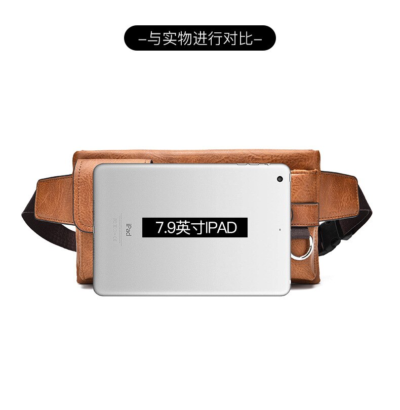 WEIXIER Bolsa de cintura para hombre, de cuero PU, nuevo bolso masculino para el hombro y pecho, ideal para teléfono y viajes, bolsa de cinturón para hombre 🎒📱✈️