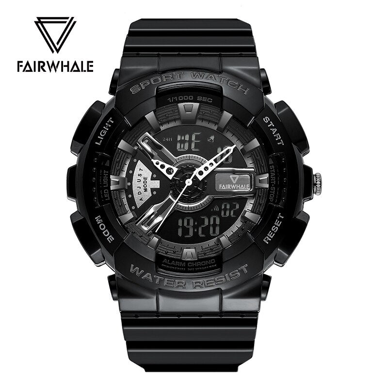Mark Fairwhale-reloj electrónico multifuncional para hombre, cronógrafo deportivo de Goma, con visión nocturna, calendario, 4300