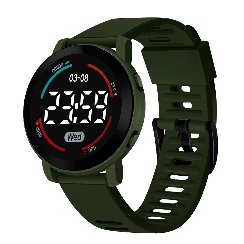 Relojes digitales LED para niños, reloj deportivo Luminoso a prueba de agua, correa de silicona, reloj de pulsera electrónico para niños