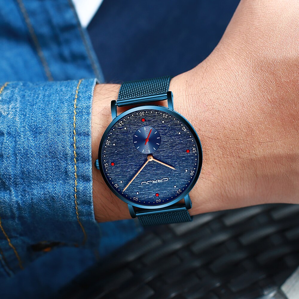CRRJU - Reloj deportivo de cuarzo para hombre ⌚️⚽️💪💧. Cronógrafo de pulsera de lujo, a la moda y resistente al agua 💦🔥. ¡Nuevo en el mercado! 🆕🎉CON CAJA IdeAL reGALOS