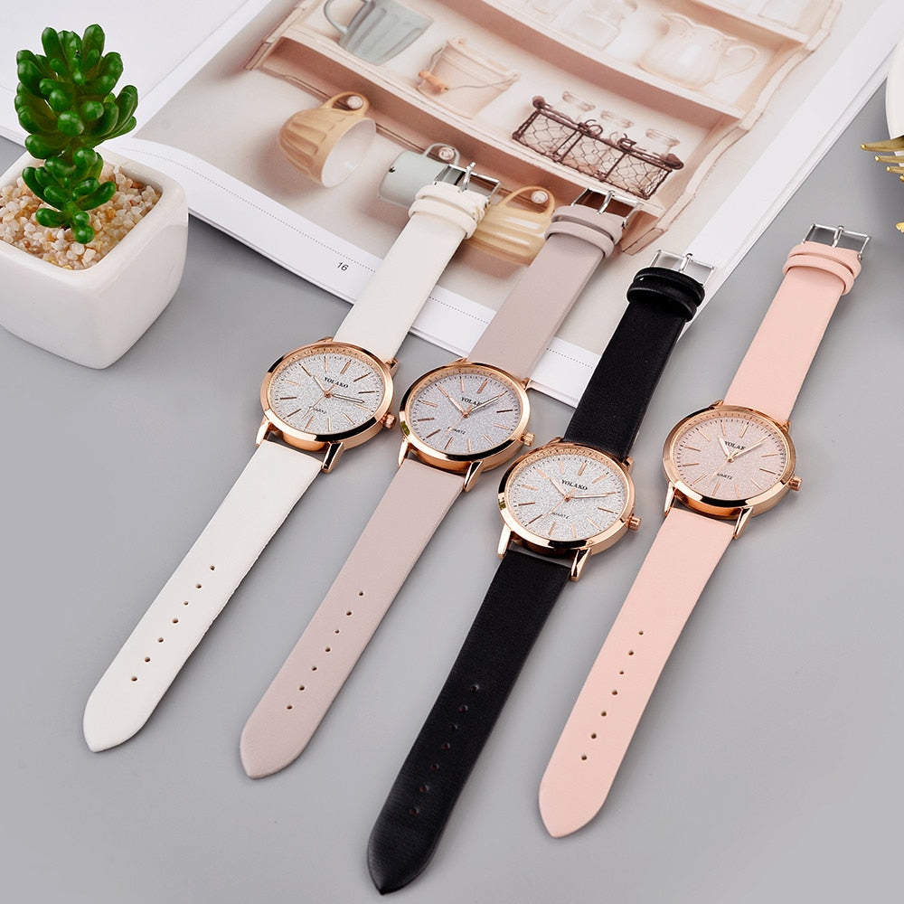 Women's Watches¡Descubre la elegancia del lujo con la "Montre Femme"! Un reloj de marca para mujeres con un diseño de moda, con correa de cuero. Este reloj de pulsera femenino de cuarzo es perfecto para lucir con estilo.  ⌚💕