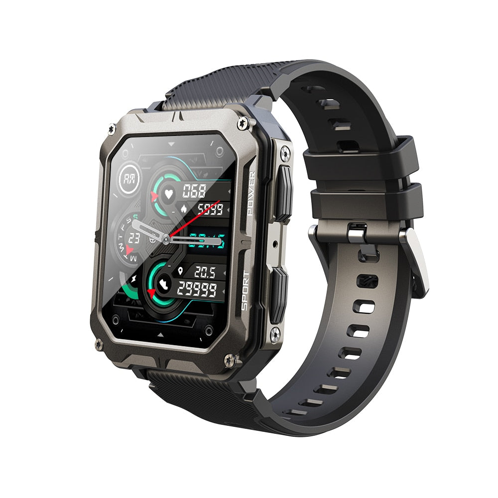 SKMEI SmartWatch para Hombres, con Llamada Bluetooth 📞, Pantalla de 1.83 pulgadas ⌚️, Batería de 380mAh 🔋, Rastreador de Ejercicios 🏃‍♂️, Resistente al Agua 💧, SmartWatch Impermeable para Android e iOS 📱.