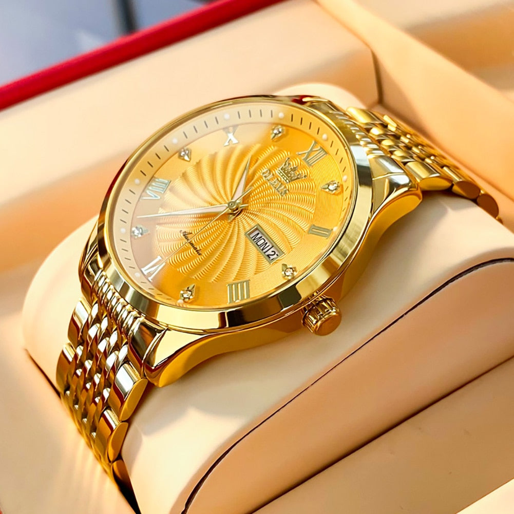 OLEVS Reloj de Acero Inoxidable para Hombre 💼