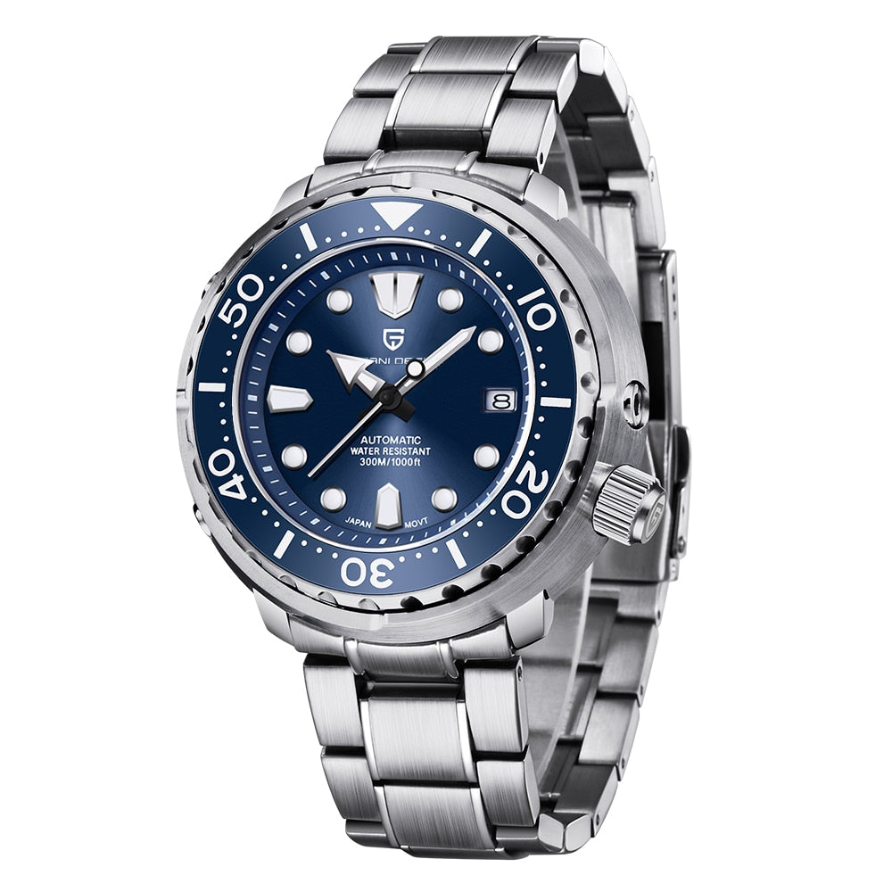 PAGANI DESIGN-reloj mecánico de lujo para hombre, cronógrafo automático de cristal de zafiro luminoso, resistente al agua, 300M, 45MM