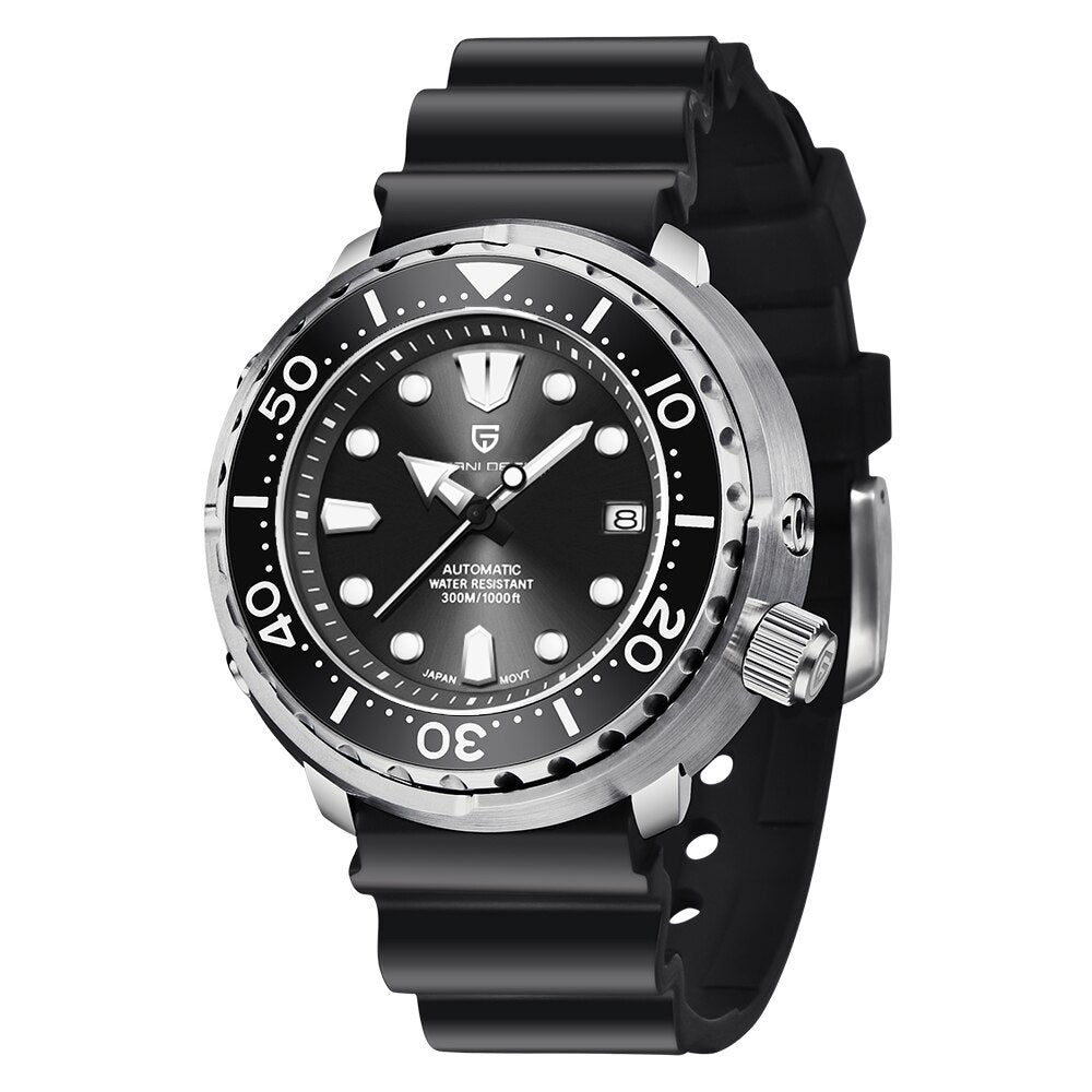 PAGANI DESIGN-reloj mecánico de lujo para hombre, cronógrafo automático de cristal de zafiro luminoso, resistente al agua, 300M, 45MM