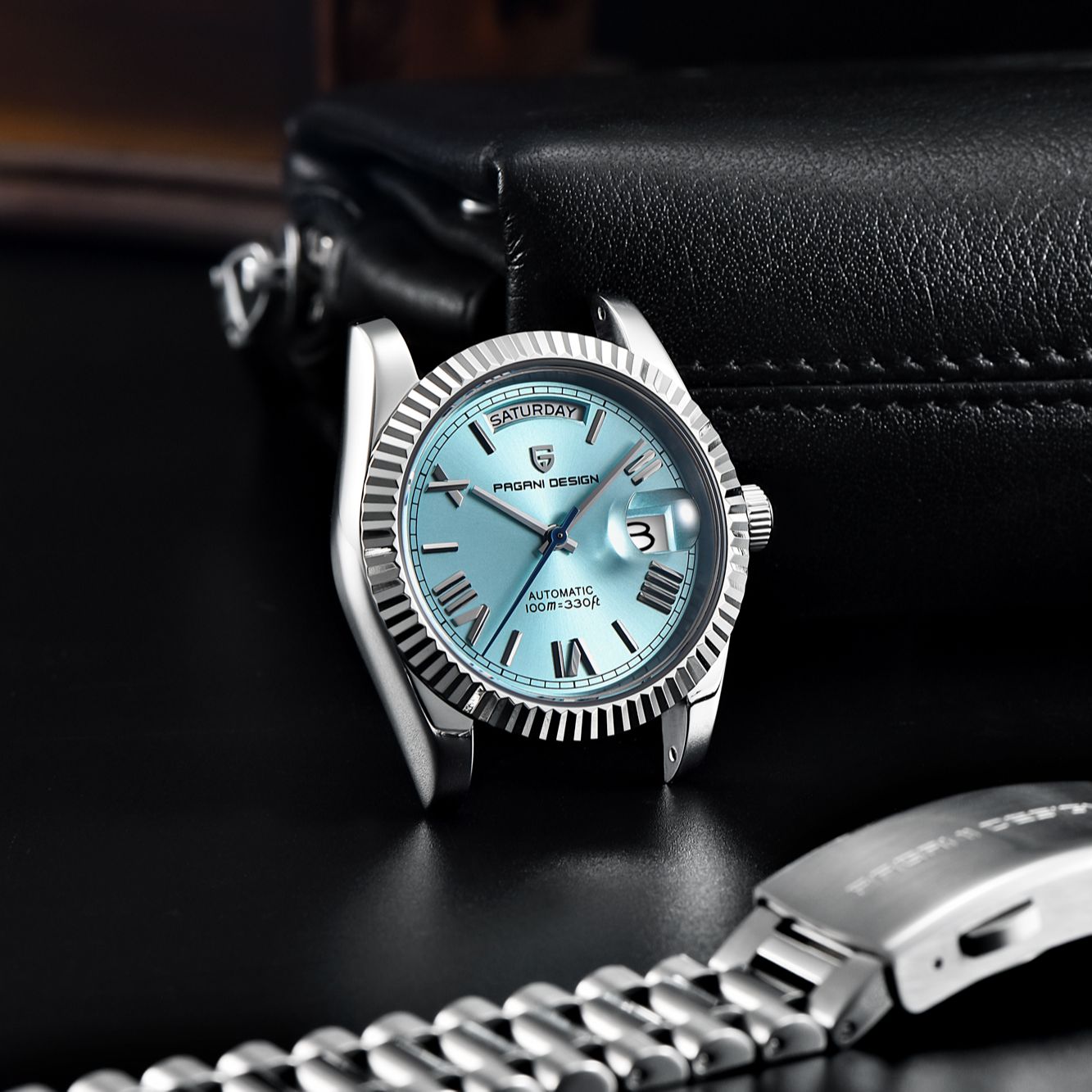 PAGANI DESIGN-reloj automático de lujo para hombre.
