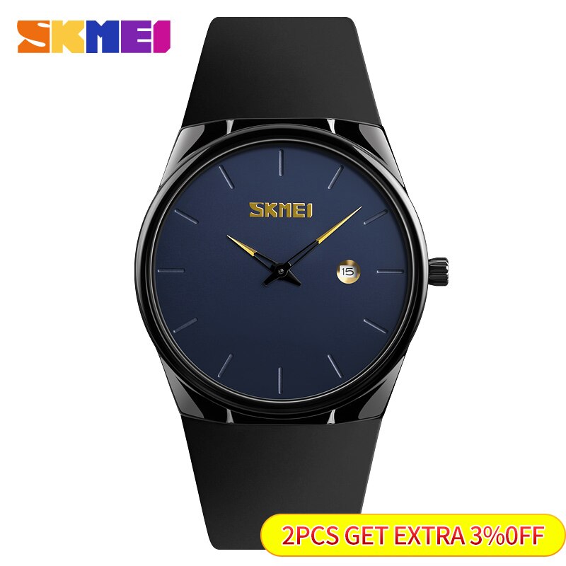SKMEI para Hombres y Mujeres Reloj de moda con correa de PU resistente al agua y esfera pequeña en color verde militar. ¡Un reloj elegante y funcional para ambos!  VIENE CON CAJA⌚💧🌿