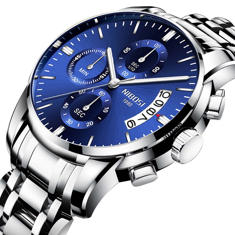 ⌚️💪 NIBOSI-reloj deportivo de cuarzo para hombre, cronógrafo de pulsera, resistente al agua, estilo militar, de lujo. 💧🏆 ¡Este reloj tiene todo lo que necesitas para destacar en cualquier ocasión! 💼🔥