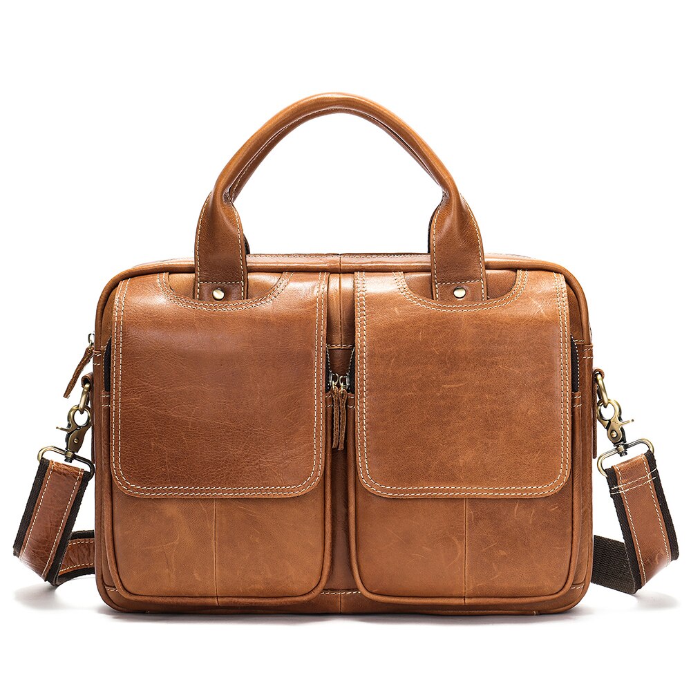 WESTAL bag men's genuine leather men's briefcase laptop bag leather office bags for men's documents bussiness briefcase handbag