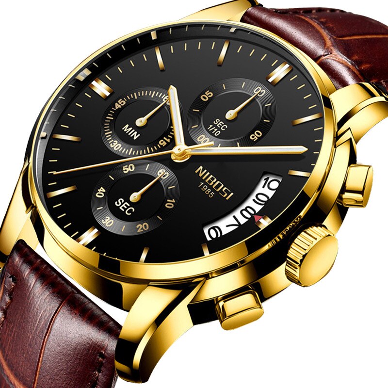 ⌚️💪 NIBOSI-reloj deportivo de cuarzo para hombre, cronógrafo de pulsera, resistente al agua, estilo militar, de lujo. 💧🏆 ¡Este reloj tiene todo lo que necesitas para destacar en cualquier ocasión! 💼🔥
