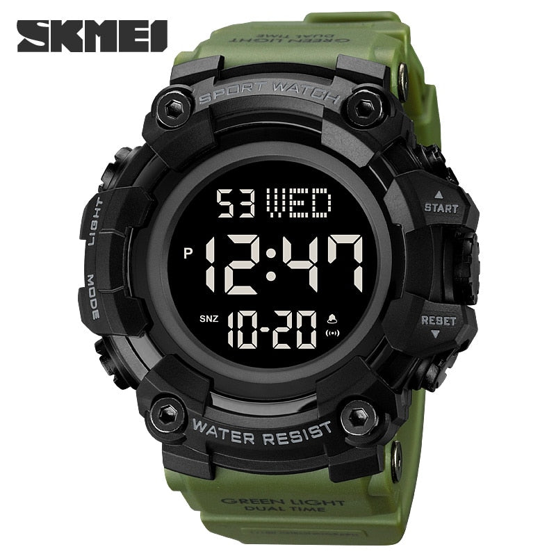 SKMEI Reloj Electrónico de Lujo SKMEI con Doble Hora, Moda Exterior, Cuenta Regresiva, Cronómetro y Reloj Digital para Hombres. Marca Original SKMEI. ⌚️🏆