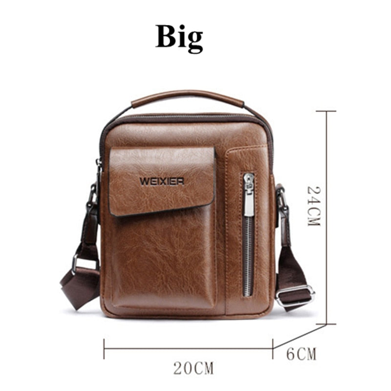 👜🕶️🎒 Bolsa de hombro para hombres con estilo vintage y alta calidad. Hecha de cuero genuino, es un accesorio duradero y elegante. Perfecta para llevar tus pertenencias en cualquier ocasión. ¡Una opción imprescindible para los hombres con estilo! 👔💼🔝
