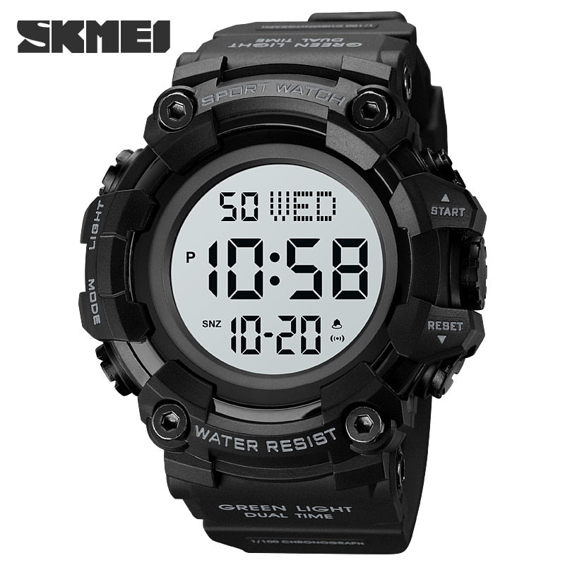 SKMEI Reloj Electrónico de Lujo SKMEI con Doble Hora, Moda Exterior, Cuenta Regresiva, Cronómetro y Reloj Digital para Hombres. Marca Original SKMEI. ⌚️🏆