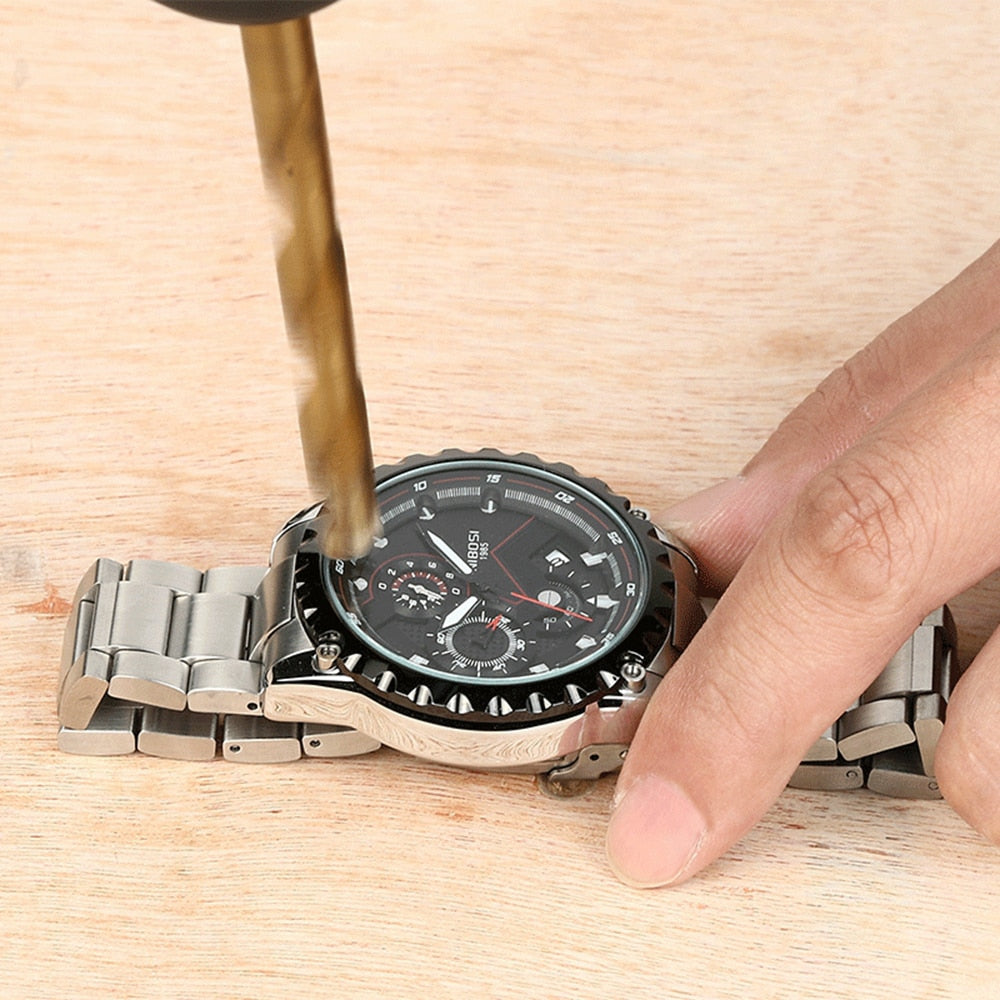 NIBOSI: reloj deportivo de esfera grande, cronógrafo militar de cuarzo con moda innovadora.