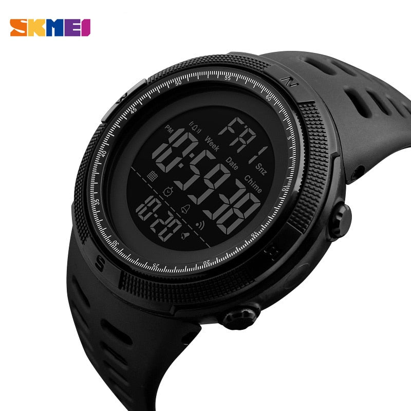 SKMEI Reloj deportivo para hombres de la marca SKMEI, con estilo de moda, funciones de cronómetro y cuenta regresiva, resistente al agua con pantalla LED digital. , ideal para actividades deportivas. Relogio Masculino. 🕰️🏃💧👨
