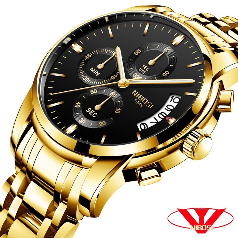 ⌚️💪 NIBOSI-reloj deportivo de cuarzo para hombre, cronógrafo de pulsera, resistente al agua, estilo militar, de lujo. 💧🏆 ¡Este reloj tiene todo lo que necesitas para destacar en cualquier ocasión! 💼🔥