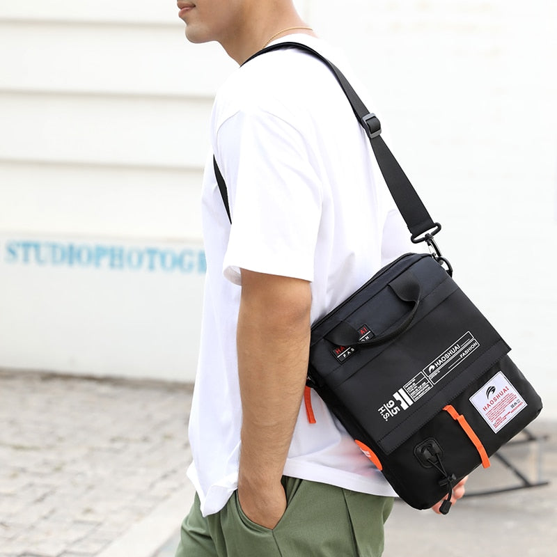 Bolso de hombro de nailon para hombre, bandolera de alta calidad, ligero, para negocios.