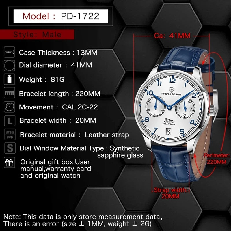 🛩️ PAGANI DESIGN Nuevo Reloj de Piloto para Hombre ⌚️