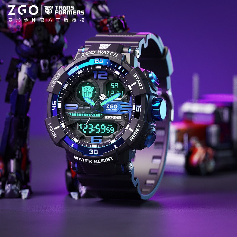 Transformers COLECCION Reloj Electrónico Deportivo Transformers Joint Watch, Impermeable, Reloj Mecánico Optimus Prime Hornet. Ideal para Niños, Chicos y Hombres como Regalo