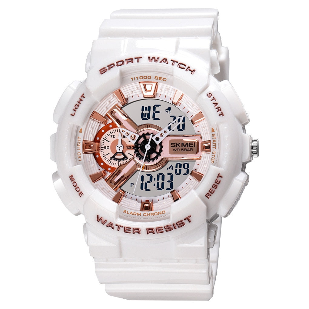 SKMEI ¡El "Reloj Digital Juvenil SKMEI" para hombres! Resistente a golpes y agua, con dos pantallas, cronómetro, alarma y estilo elegante. ¡Un reloj genial y a la moda para los hombres activos! ⌚💦🔥
