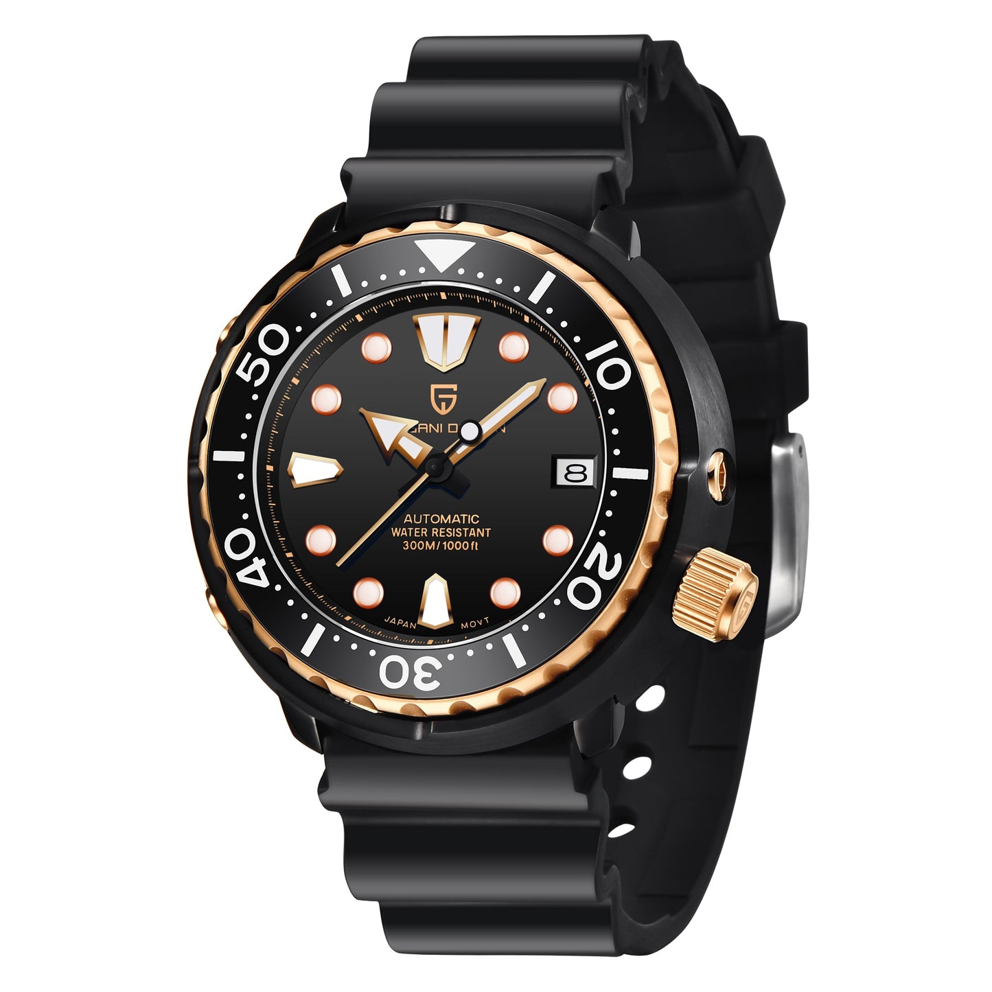 PAGANI DESIGN-reloj mecánico de lujo para hombre, cronógrafo automático de cristal de zafiro luminoso, resistente al agua, 300M, 45MM